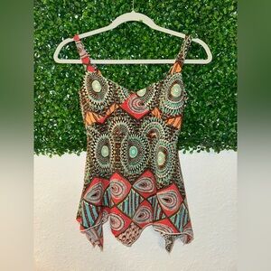 Y2K vintage Colorful Geometric Camisole